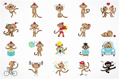 Monkey Emoji Set on Behance