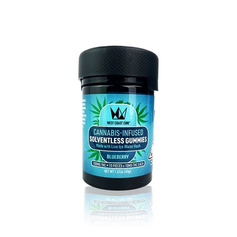 West Coast Cure Edible Blueberry Live Ice Water Hash Gummies 100mg Tropicanna