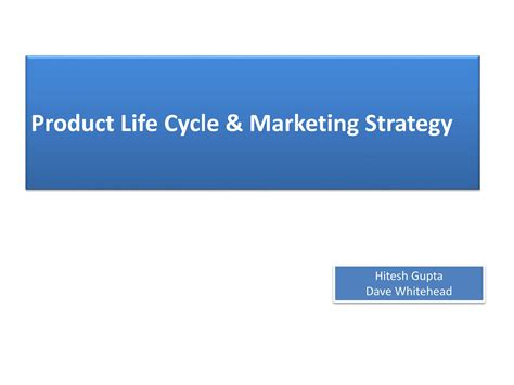 Product Life Cycle And Marketing Strategyppt