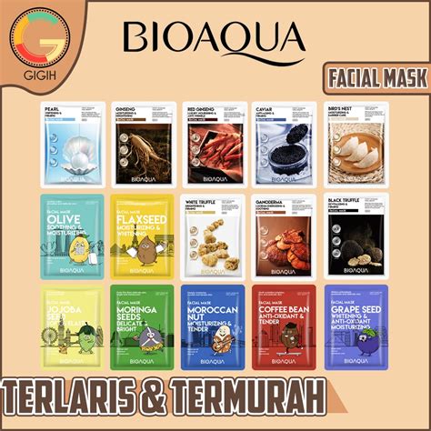 Jual Bioaqua Facial Mask Masker Wajah Buah Biji Nourish Ml