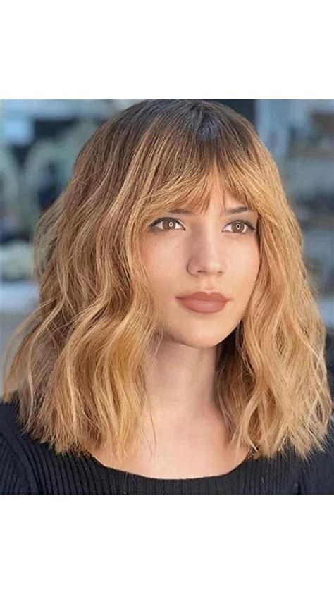 Sevencolors Blonde Wavy Wigs For White Women Medium Length Curly Bob