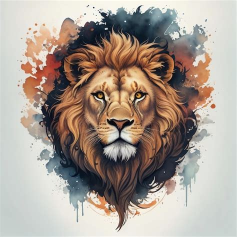 Premium Ai Image Lion Tattoo Design In Traditional Tattoo Style