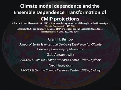 Climate Model Dependence And The Ensemble Dependence Transformation