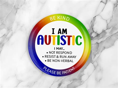 Autism Pin Badge Autism Acceptance Neurodivergent Actually Autistic