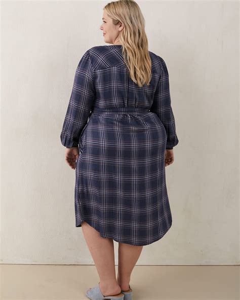 Long Sleeve Plaid Shirt Dress With Buttons Penningtons