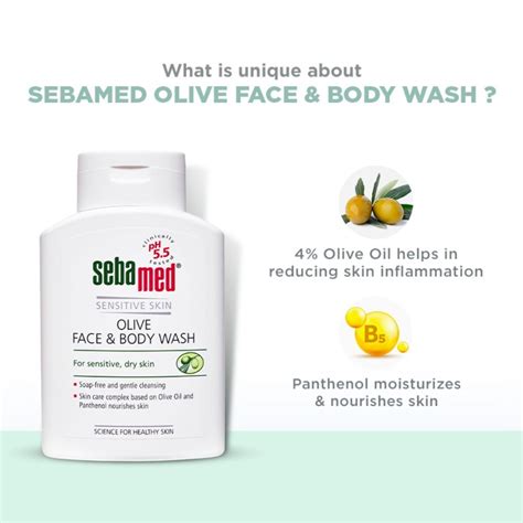 Buy Sebamed Olive Face And Body Wash Ph 5 5 Soap Free Sensitive Dry Skin With Olive Oil