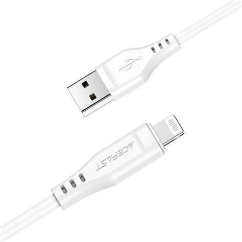 Acefast USB A Till Lightning MFI Kabel 2 4A 1 2m Vit Teknikdelar Se