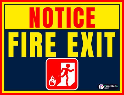 12 Printable Fire Exit Sign Download Free Pdfs