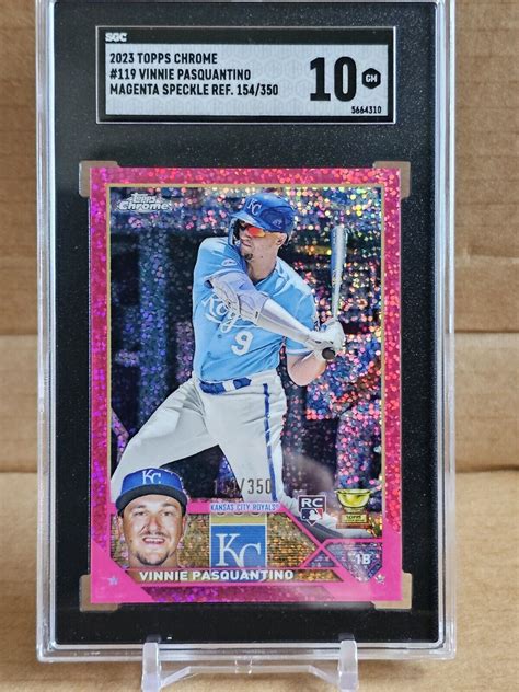 2023 TOPPS CHROME VINNIE PASQUANTINO Magenta Speckle Refractor 350