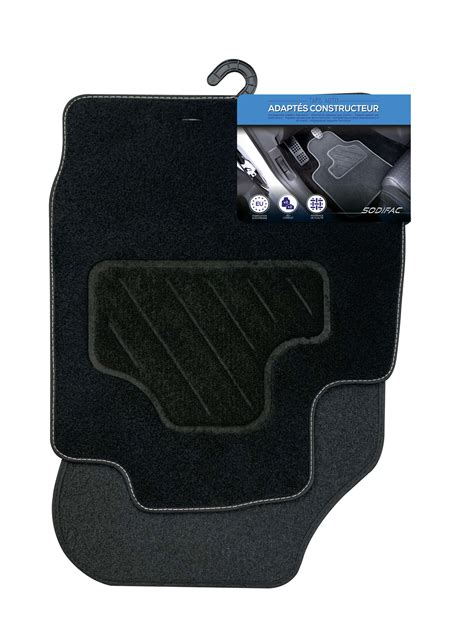 Jeu De 4 Tapis Voiture Moquette Noir Pour FORD Semi Sur Mesure Pas