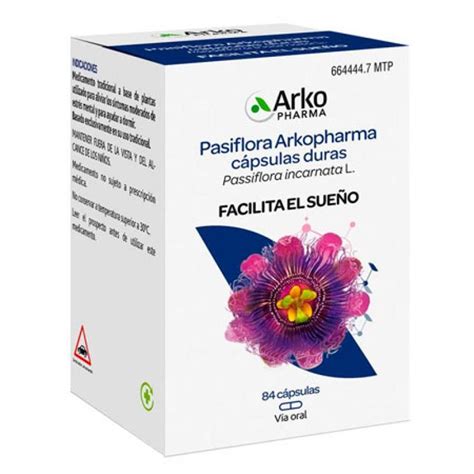 Arkopharma Arkocápsulas Pasiflora 84 cápsulas Farmacia Calàbria