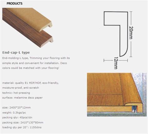 Laminate Floor Trim End Cap Solid Oak End Profile Floor Trim 990mm To