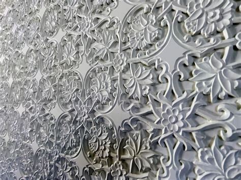 Premium Photo | The beautiful stucco with floral patterns