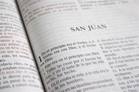 Book Of John In A Spanish Bible Stock Photo By Designpicsinc