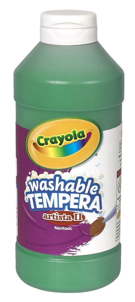 Crayola Artista Ii Washable Tempera Paint Green Pint