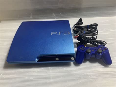 【やや傷や汚れあり】【1円】ps3 本体 スプラッシュブルー 320gb Sony Playstation3 Cech 3000b Sb 動作