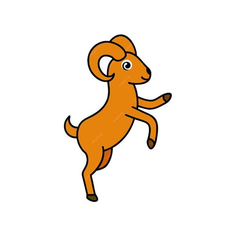 Premium Vector Aoudad Sheep Dancing Icon Vector Illustration