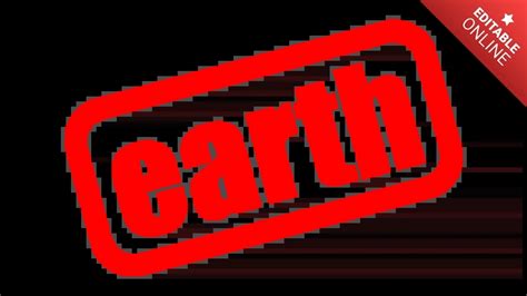 earth red stamped text effect generator