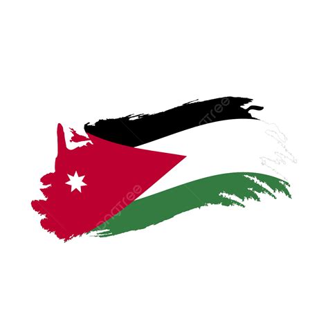 Jordan Flag With Waving Brush Stroke Clipart Hd Images Jordan Flag