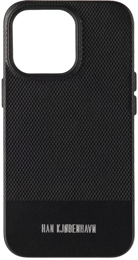 Black Leather Iphone Pro Case By Han Kjobenhavn On Sale