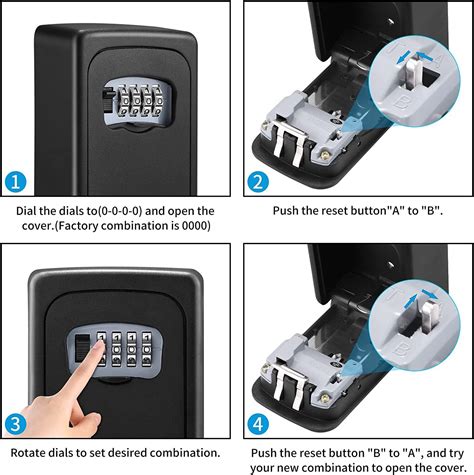 Cdc® Wall Mounted Key Box For Home Waterproof And Security Key Lock Box With Co Ebay