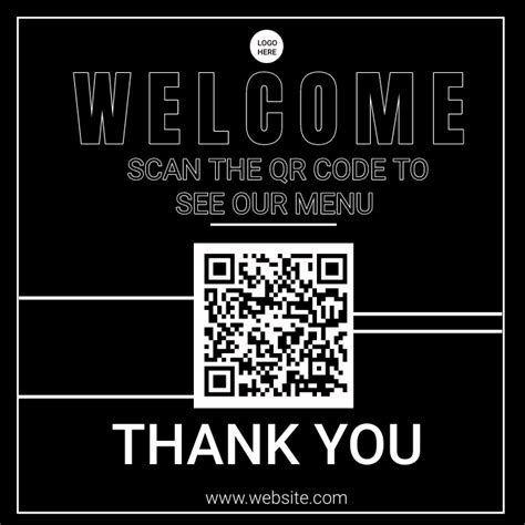 Qr Code Menu Template Postermywall