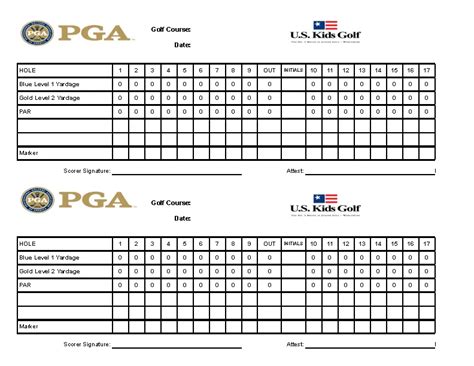 Example Excel Golf Scorecard Pdfsimpli