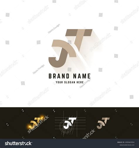 Letter Jnt St Monogram Logo Grid Stock Vector (Royalty Free) 2095607854 ...