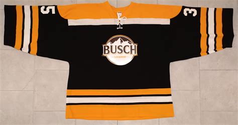 Athletic Knit H550 BUSCH LEAGUE Bruins Style Hockey Jersey Goalie-4XL ...