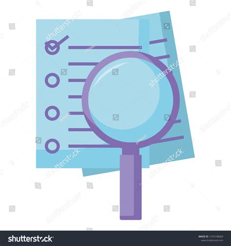 Magnifying Glass Checklist Design Stock Vector Royalty Free 1279198069 Shutterstock