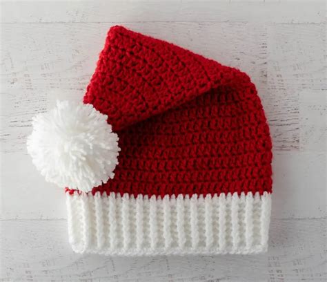 Easy and Festive Crochet Santa Hat - Crochet 365 Knit Too