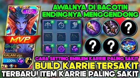 TERBARU CARA SETTING EMBLEM KARRIE PALING SAKIT 2022 DAN ITEM BUILD