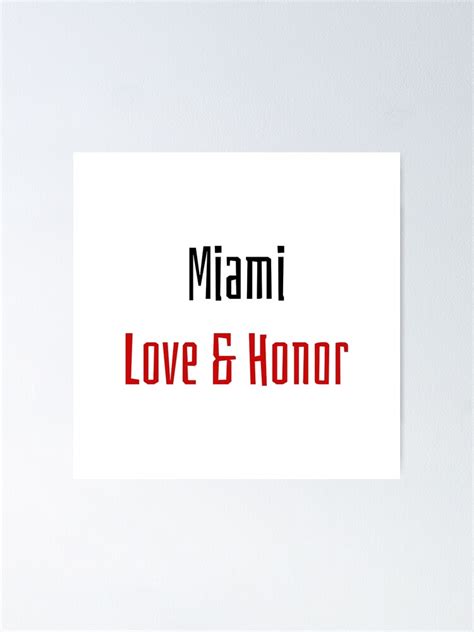 Miami University Miami Oxford Love And Honor Poster By