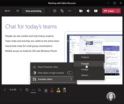 Microsoft Teams Now Lets Users Translate Slides In PowerPoint Live