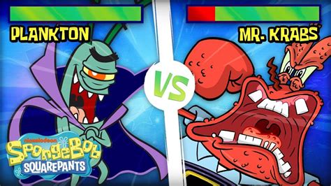 Plankton And Mr Krabs Face Off In Battle 🥊 Spongebob Squareoff In