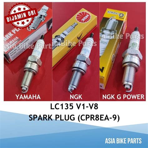 Yamaha Original Lc135 V1 V2 V3 V4 V5 V6 V7 V8 Spark Plug Ngk Cpr8ea 9 94700 00866 Shopee