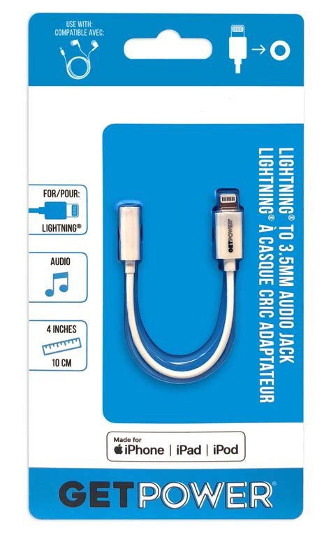 Getpower® Lightning® To 35mm Audio Jack Adapter Aries Manufacturing