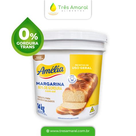 Margarina Sina Cheff 80 F C BL 2kg CX 12kg Três Amaral Alimentos