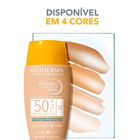 Protetor Solar Facial Cor Bioderma Photoderm Nude Touch FPS 50 Beleza Na Web