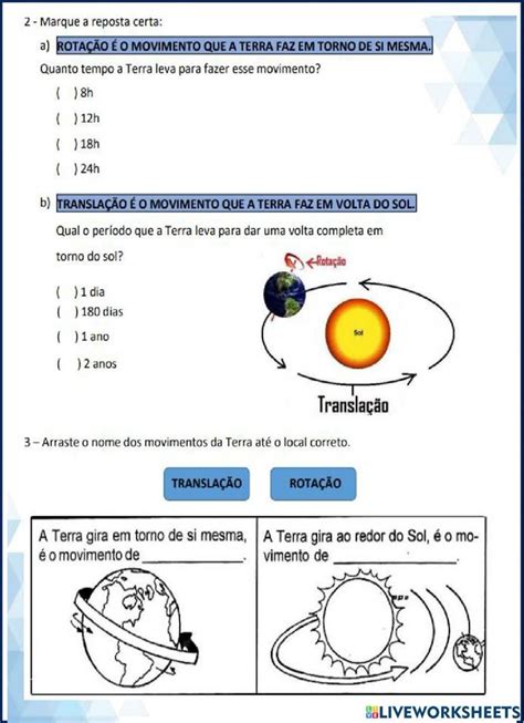 Movimentos De Rota O E Transla O Activity Rota O E Transla O