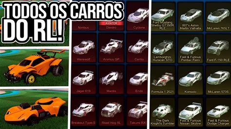 Mais De Carros O O Todos Os Carros Do Rl Rocket League Youtube