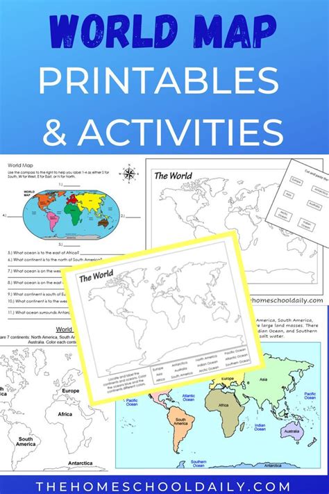 World Map Printables & Activities | Free printable world map, Map activities, World map outline