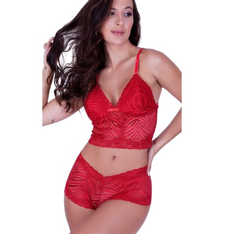 Conjunto Lingerie Bella Da Serra Calcinha Calesson De Renda