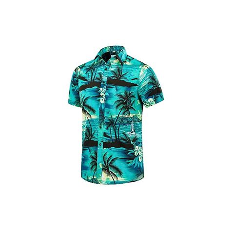 JKLPOLQ Camicia Hawaiana Da Uomo Floreale Casual Manica Corta Estate