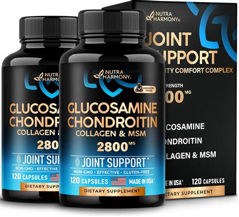 amazoncom nutraharmony glucosamine chondroitin msm collagen joint