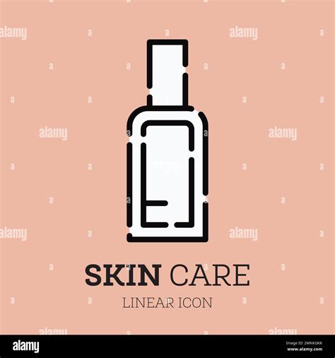 Body Lotion Flat Linear Icon Personal Care Product Cosmetics Vector