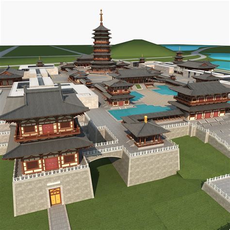 3D chinese ancient city model - TurboSquid 1671469