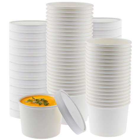 Buy Nyhi Paper Soup Storage Containers With Lids 16 Ounce Insulated Take Out Disposable Food