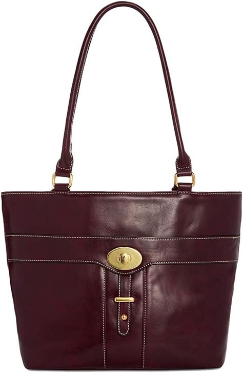 Amazon Giani Bernini Turn Lock Glazed Tote Double Handles Bag