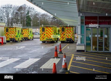 Ambulances Queuing Outside The Emergency Department Broomfield